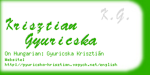 krisztian gyuricska business card