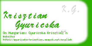 krisztian gyuricska business card